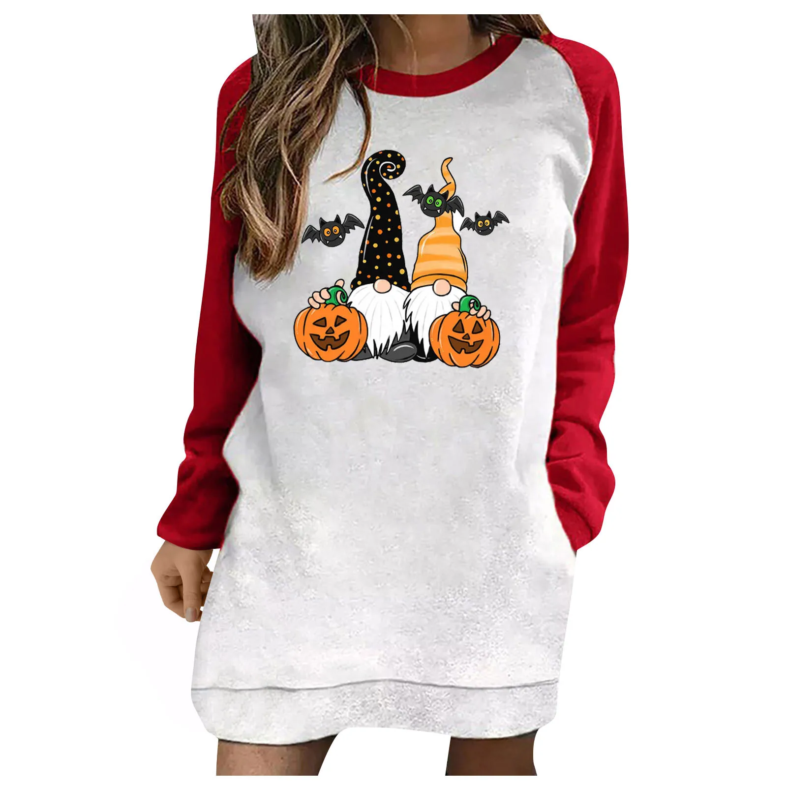 

Halloween Clothes Womens Long Sleeve Graphics Sweatshirt Casual Loose Pullover Blouse Crew Neck Top Festival Holiday T-Shirt