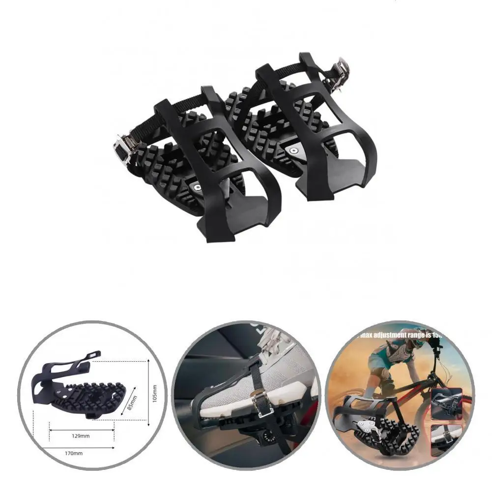 

Fasten Tightly Mini Bicycle Pedals Straps Exercise Spin Toe Clips for Outdoor