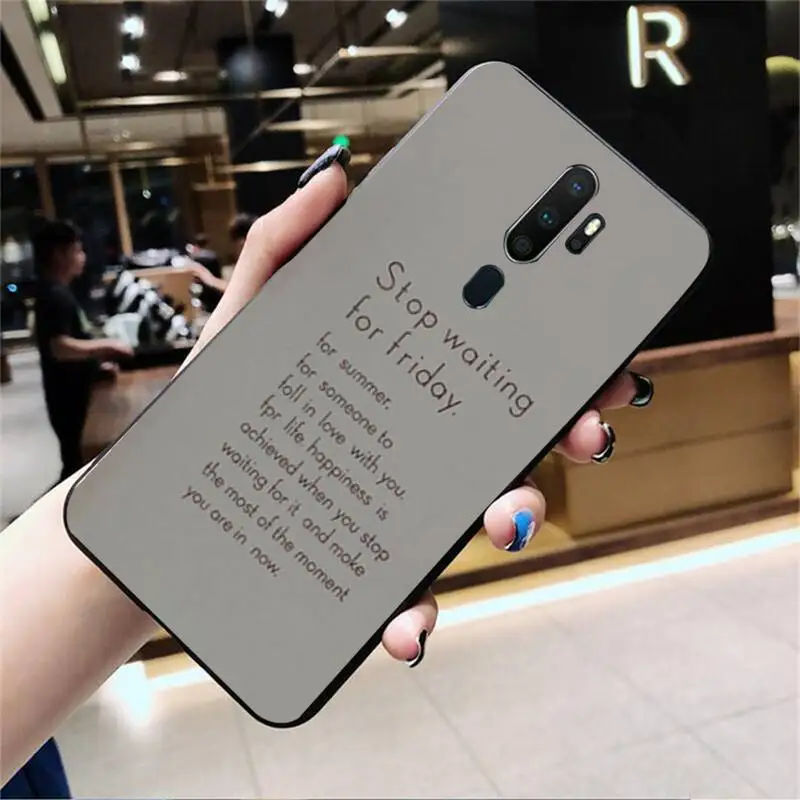 

ZFGHSHYQ Letter Couples Case Black TPU Phone Case For Oppo Reno2 Z 2Z Realme5 6 Pro R9S 11 Plus 15 17 Pro