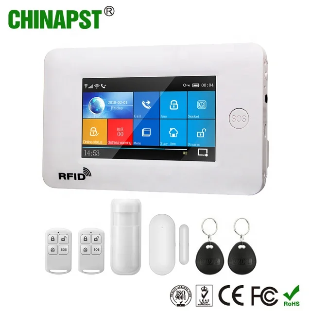 

2020 China Factory Best TFT Screen GSM WiFi Home Security Alarm System PST-WG106