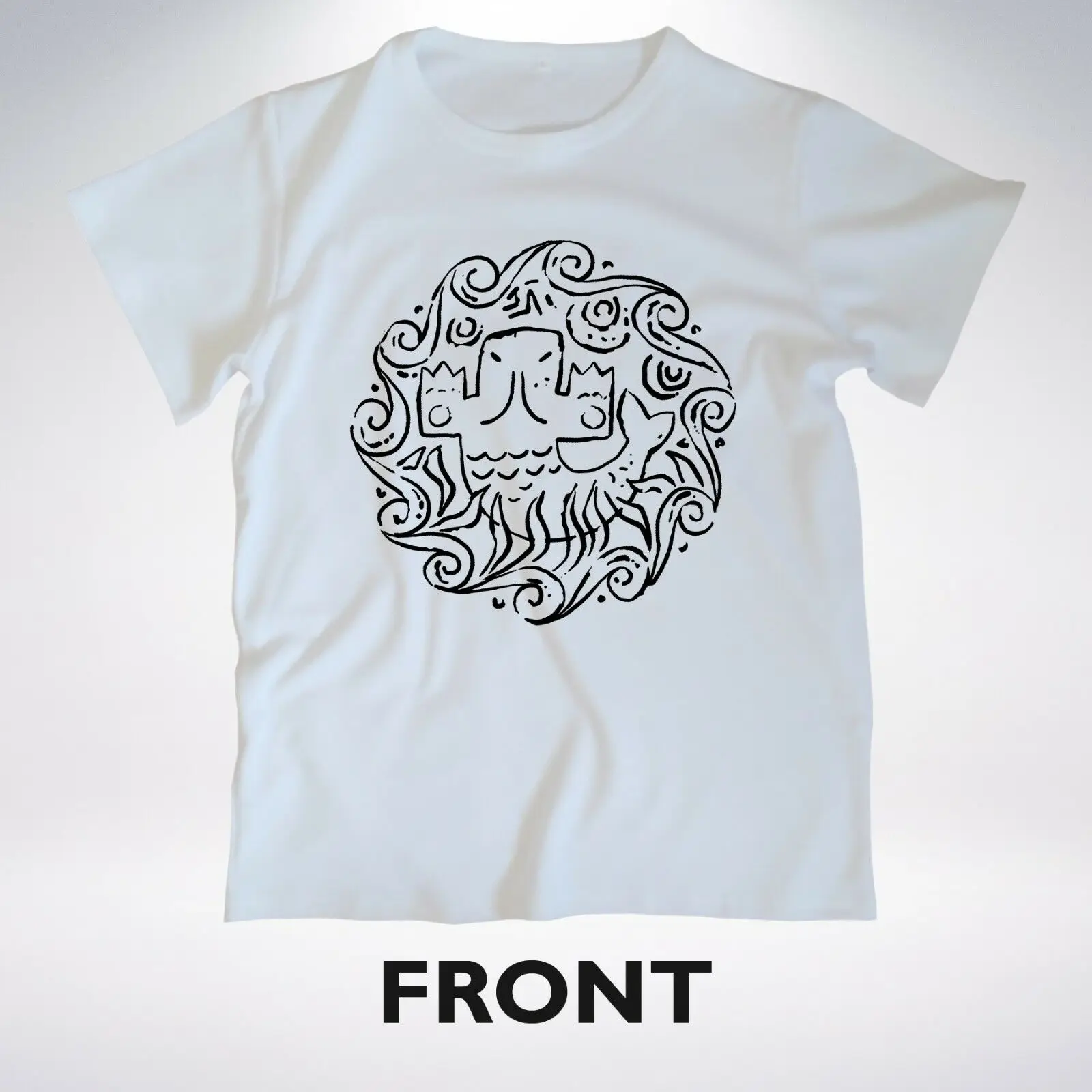 Dagon Lovecraft Mythos Cthulhu Shirt Unisex Tee TShirt Crew Neck Short Sleeve | Мужская одежда
