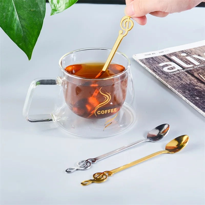 Upspirit музыкальная кофейная ложка в форме ноты из нержавеющей стали креативная