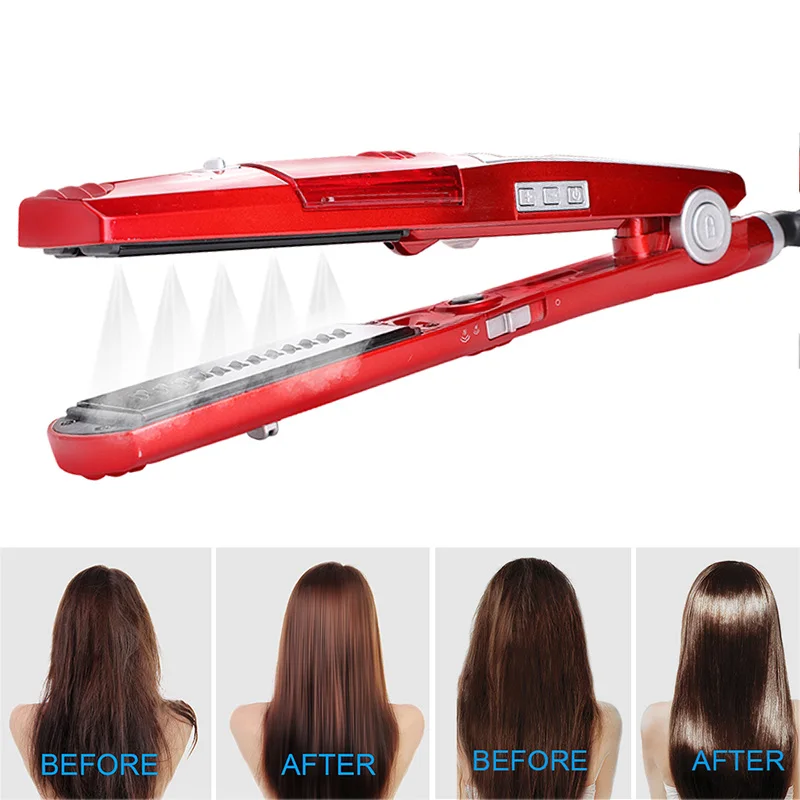 

Steamer Straightener Flat Iron Electric Curling Iron Hairstyler Tool Ceramic Straightening Hair Curler Steam Hair Straightener