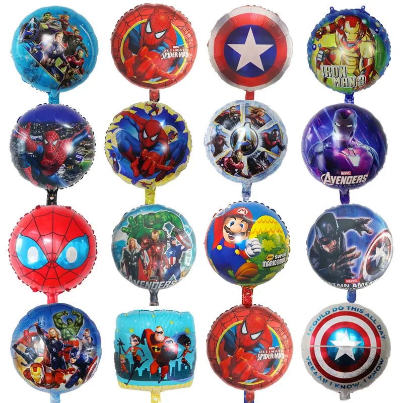 50 шт в наборе 18 дюймов Человек паук герой супер фольги воздушные шары с гелием