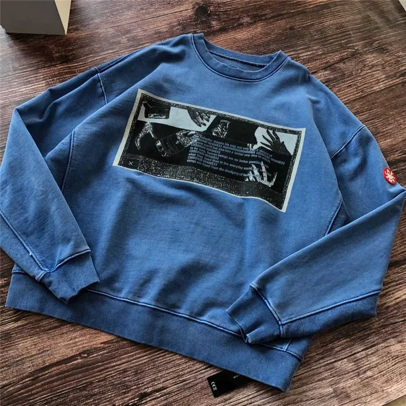 

NEW C.E CAV EMPT hoodies Men Women 1:1 Washed Do Old Cross Embroidery cavempt Sweatshirts High Street Casual cavempt Hoodie