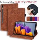 Чехол для Samsung Galaxy Tab S7 Plus, 12,4, SM-T970, SM-T975, роскошный чехол-книжка для планшета Tab S7, SM-T870, SM-T875, 11, чехол
