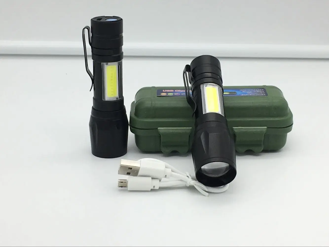 

50pcs mini high power flashlight penlight USB linterna work flash light Torch rechargeable Battery Lamp Camping#202154
