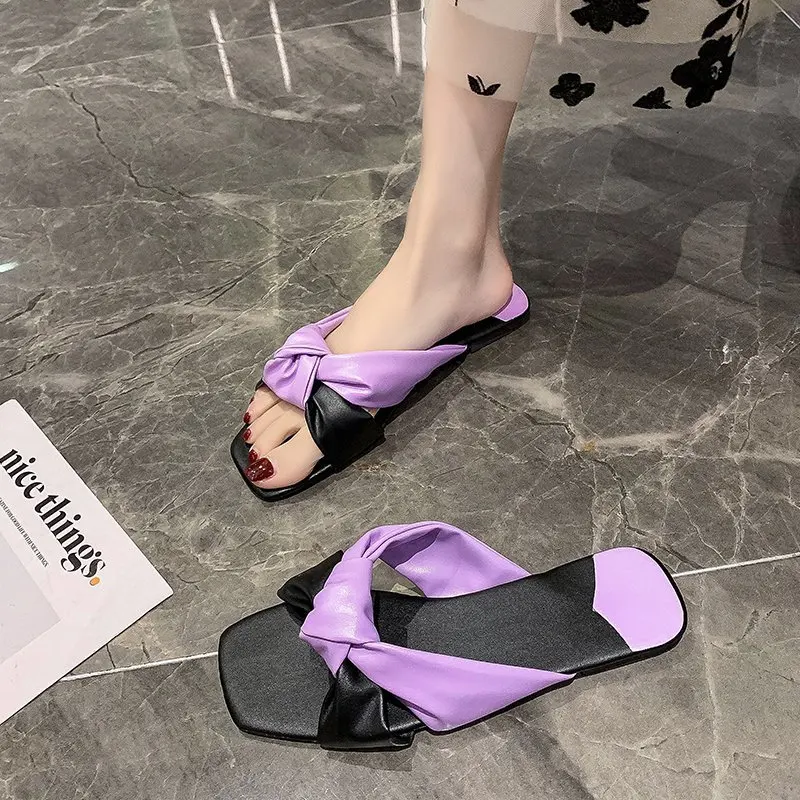 

Shoes Woman 2021 Slippers Soft Luxury Slides Multicolored Sandals Pantofle Comfort Rubber Flat Designer New Basic Rome Mixed Col
