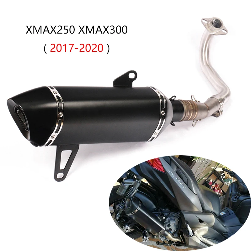 

For Yamaha XMAX250 XMAX300 2017-2020 Full Exhaust System Motorcycle Header Mid Link Pipe Slip On 51mm Muffler Escape DB Killer