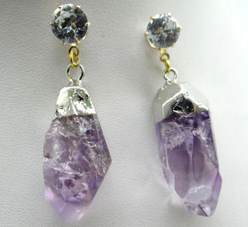 Натуральный Камень Неправильной Формы пурпурные аметисты кварцевый кристалл