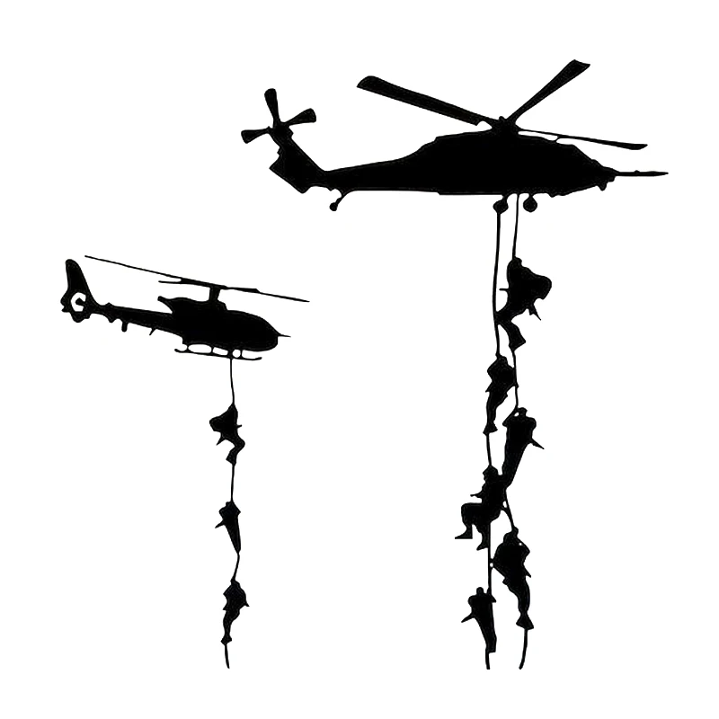 Виниловые наклейки на стену с военными вертолетами для детской спальни комнаты подростка Военная декорация на стену для детей Наклейки на стены HY743.