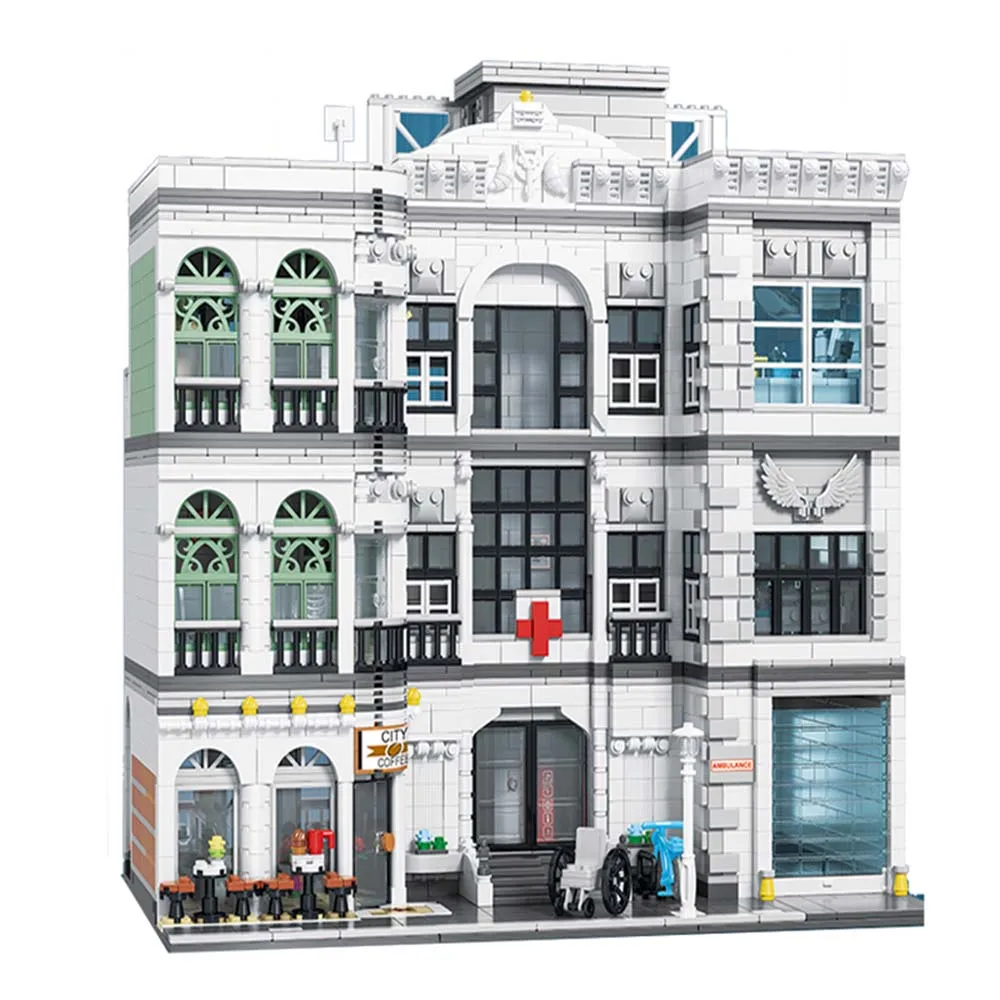 

Creator Expert Street View Moc Bricks Hospital Moc Blocks Emergency Room Modular Building Blocks Assembly Square Bank