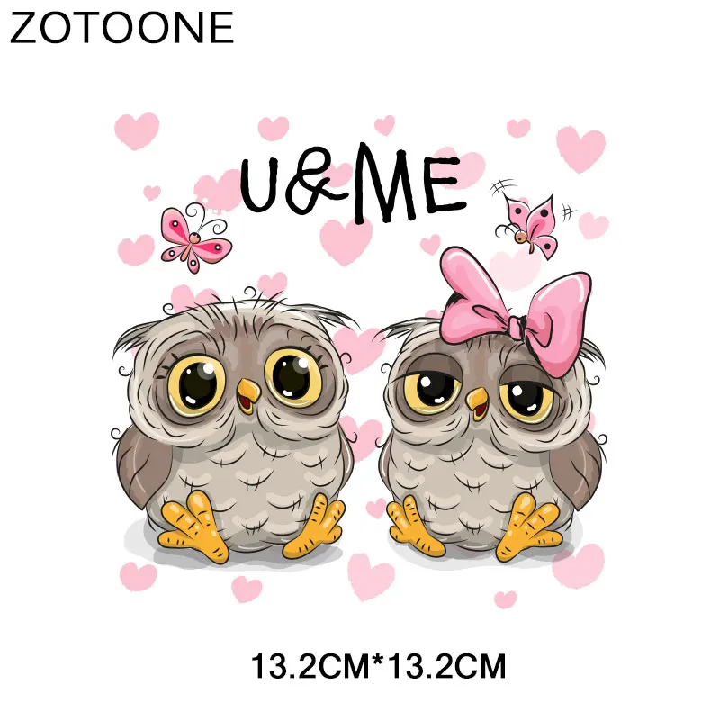 1487 ZOTOONE Милая музыкальная нашивка в виде совы, наклейки в виде животных, железные наклейки для одежды, футболки, аксессуары, аппликация, сделай сам, теплопередача G - Цвет: 1487