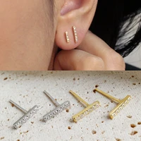 925 sterling silver ear needle minimalist flat shaped small stud earrings popular earrings fashion jewelry birthday gifts