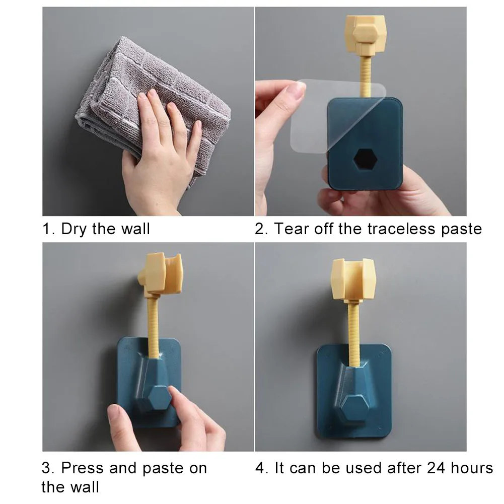 

Adjustable Wall Mounted Bathroom Shower Head Base Holder Stand Rotating Bracket shower holder allows you to place the shower arm