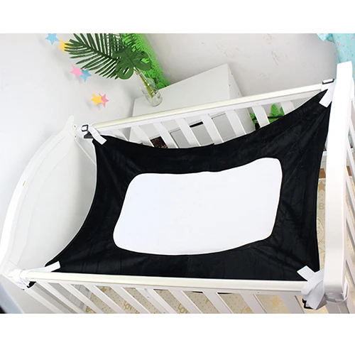 black 96x58cm Детская кроватка, гамак, детская спальная кровать, безопасная Съемная переносная детская кроватка для путешествий, качели, эластичная кроватка, гамак, Регулируемая сетка - Цвет: black 96x58cm