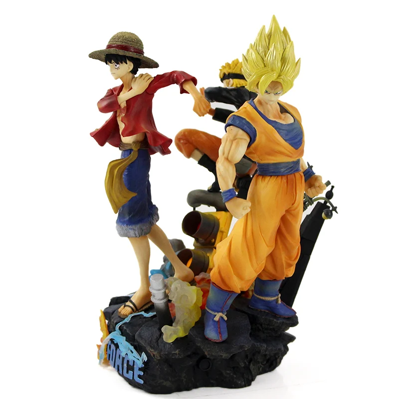 28 см Jump Force Dragon Ball наруто одна деталь фигурка игрушки Коллекционная модель куклы Луффи Узумаки Сон Гоку аниме персонажи