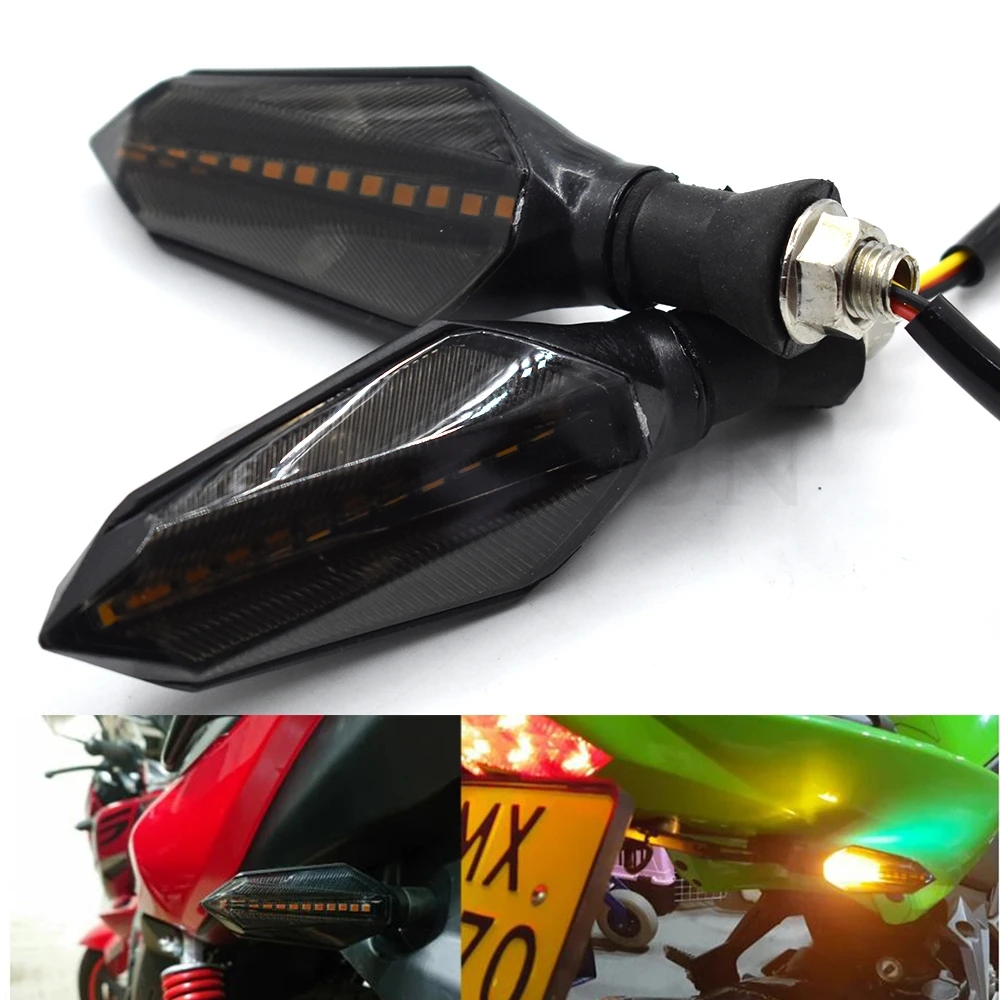 

Motorcycle Signal lights 12V LED Turn Signal Flasher Warning lamp for Kawasaki ZZR600 ZX6R ZX636R ZX6RR ZX9R ZX10R Z1000 ZX12R