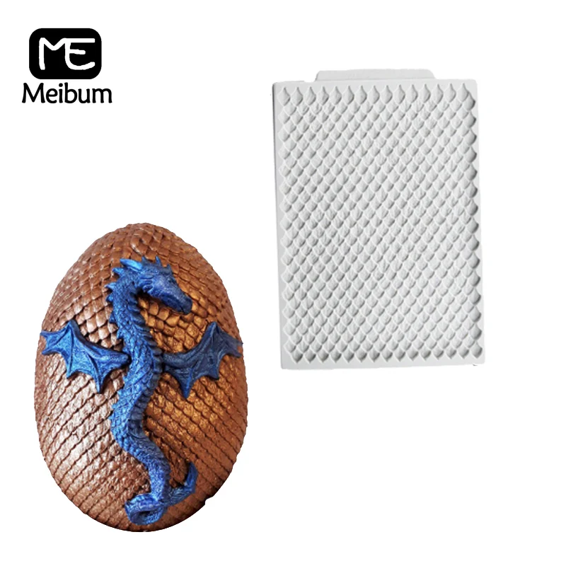 Чешуйчатая силиконовая форма для мастики и торта с изображением дракона|Формы