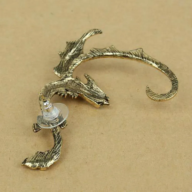 Серьги-каффы в виде дракона для женщин и мужчин 1 шт. | Украшения аксессуары