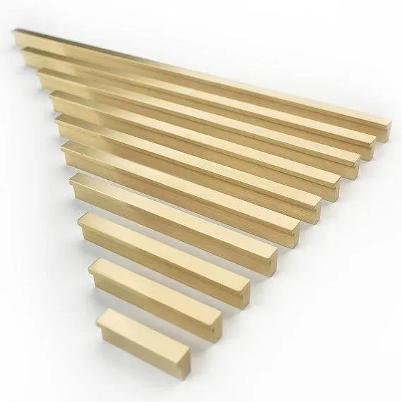 Ручка для выдвижного ящика из чистой меди ручка матовой латуни золотистого цвета