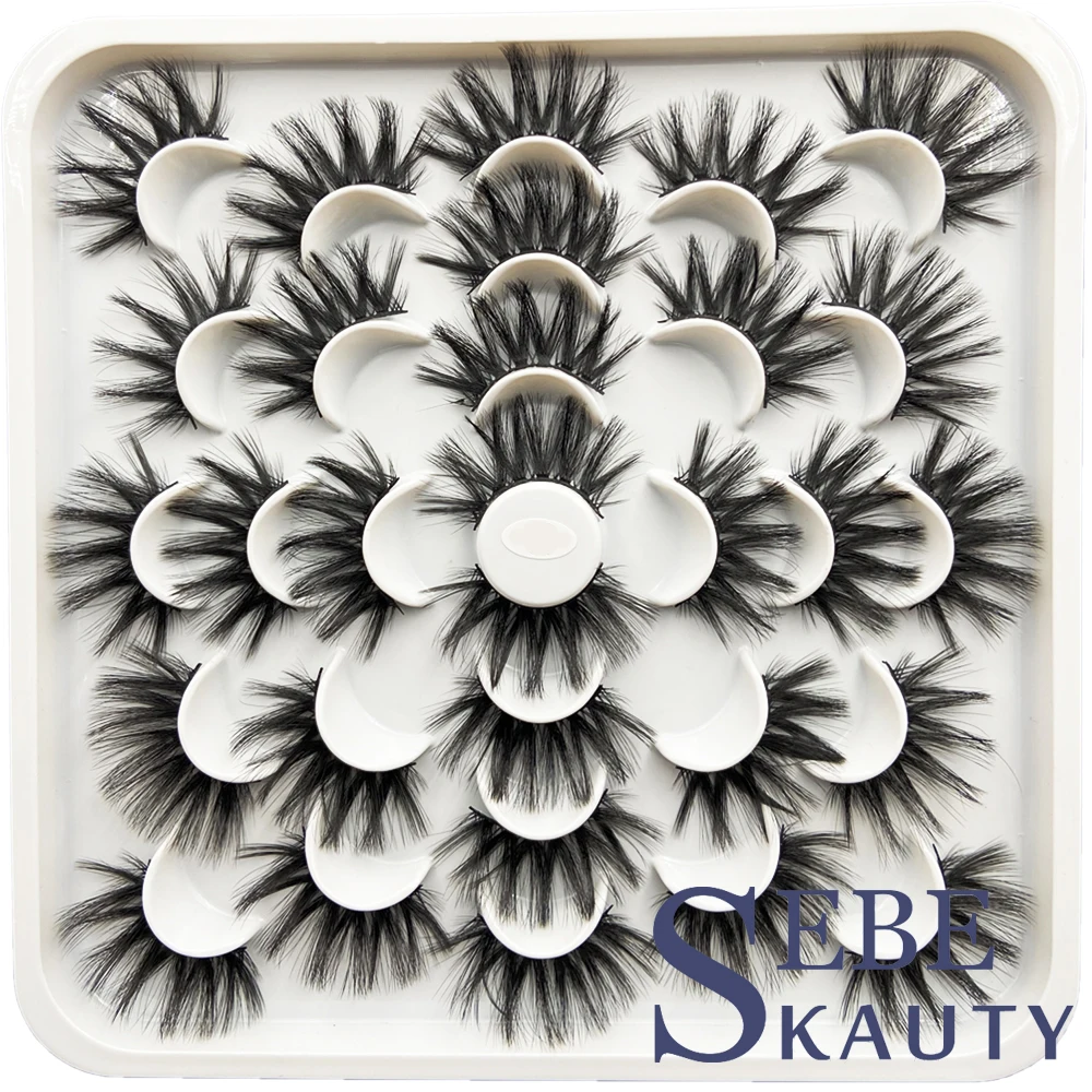 

Full Strip Eyelashes Volume Thick Full Strip Hand Made Synthetic 5/15 Pairs Black Cotton Band Dramatic False Eye Lashes Makeup