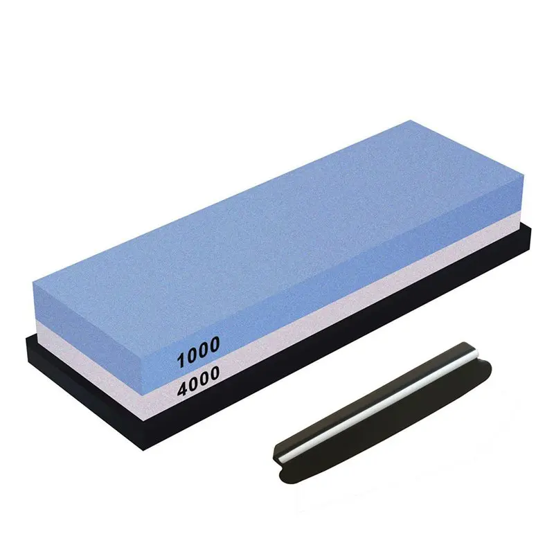 

Whetstone, Double-Sided Knife Sharpening Stone Set Grit 1000/4000 Knife Sharpener Combination Waterstone Kits with Non-slip Sili