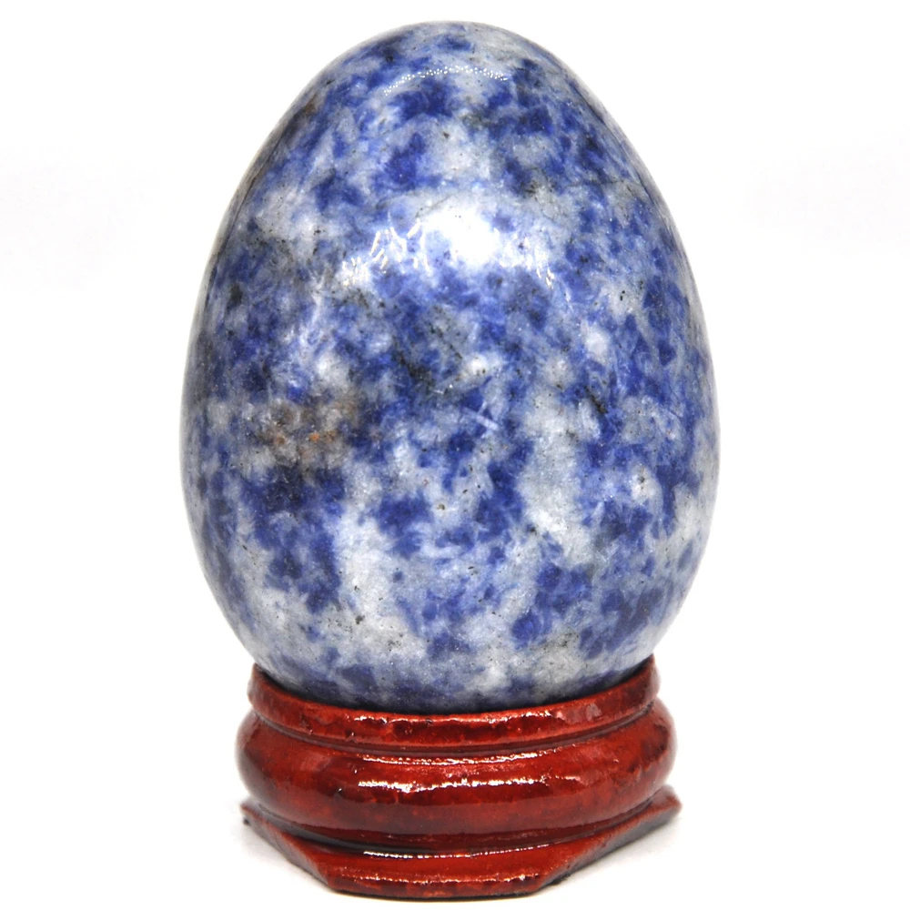 35x50 мм синее пятно нефрита в форме яйца камень Исцеление натуральных Кристальный