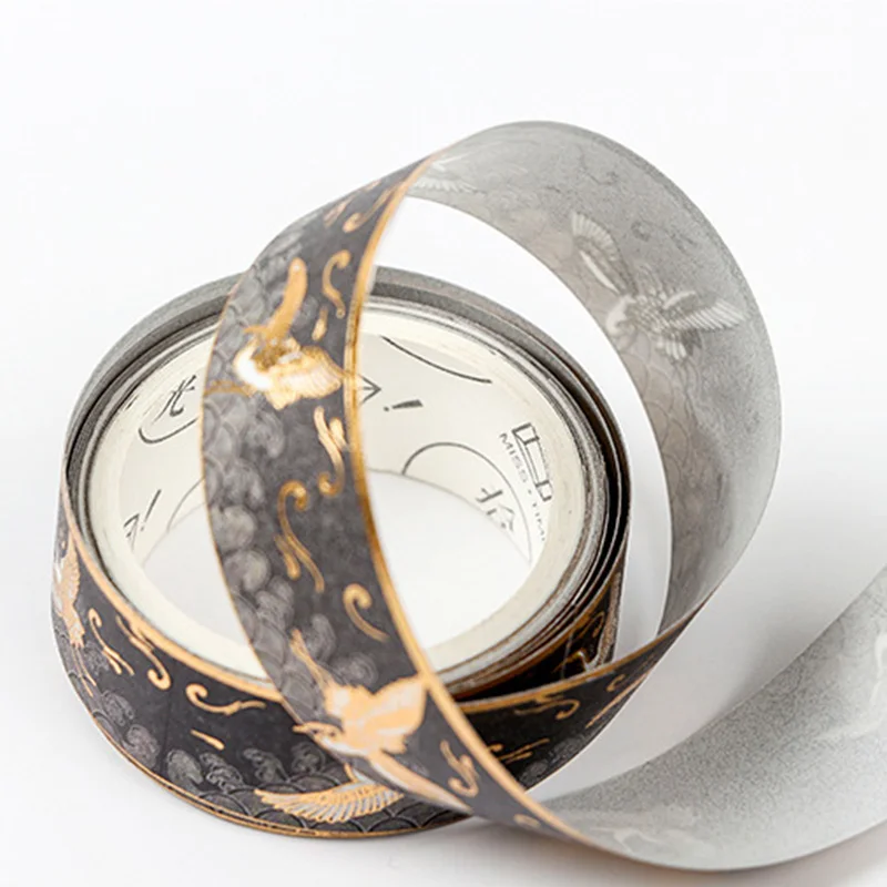 Маскировочная лента из золотой фольги с блестками для рукоделия клейкая