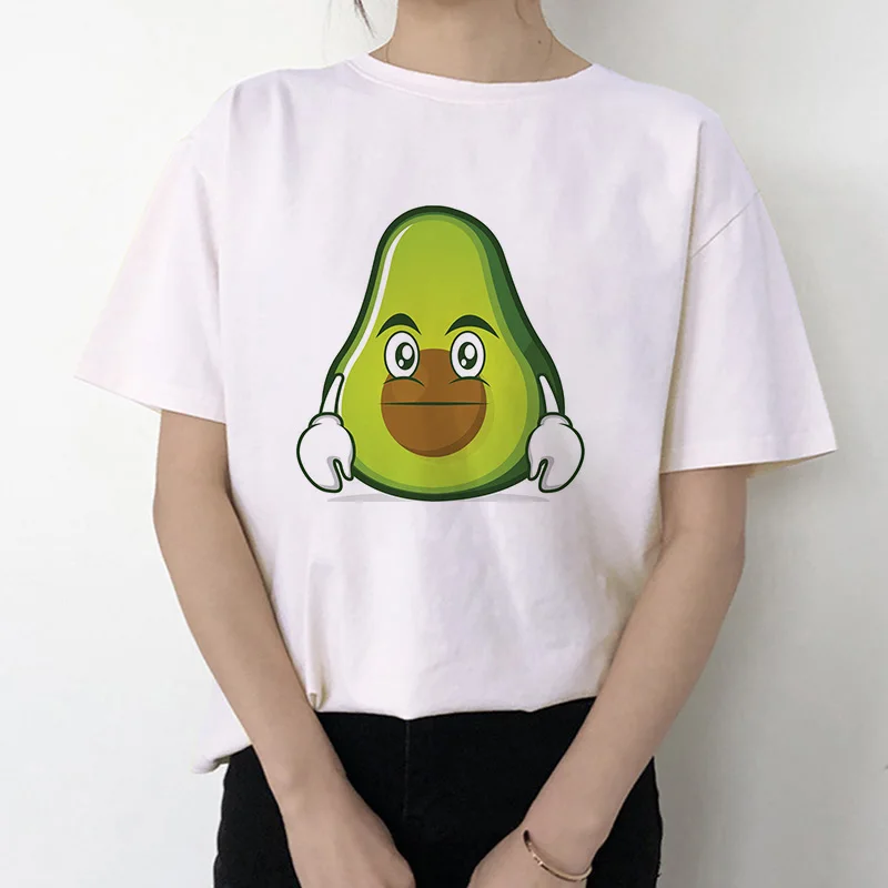 

2020 Summer Clothes Avocado Vegan Women T Shirt Ulzzang Tshirt Harajuku 90s Graphic Female Short Sleeve T-shirt