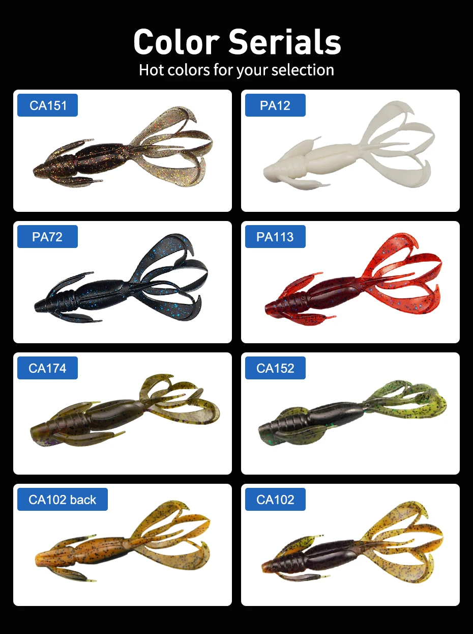ESFISHING Pesca силиконовая приманка для рыбалки Мягкие приманки Crazy Flapper 110 мм 11 4 г 5 шт