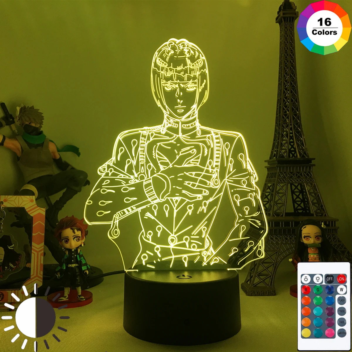 

JoJos Bizarre Adventure Led Night Light for Bedroom Decor Birthday Gift BL Anime 3d Lamp Bruno Bucciarati JoJo Bizarre Adventure