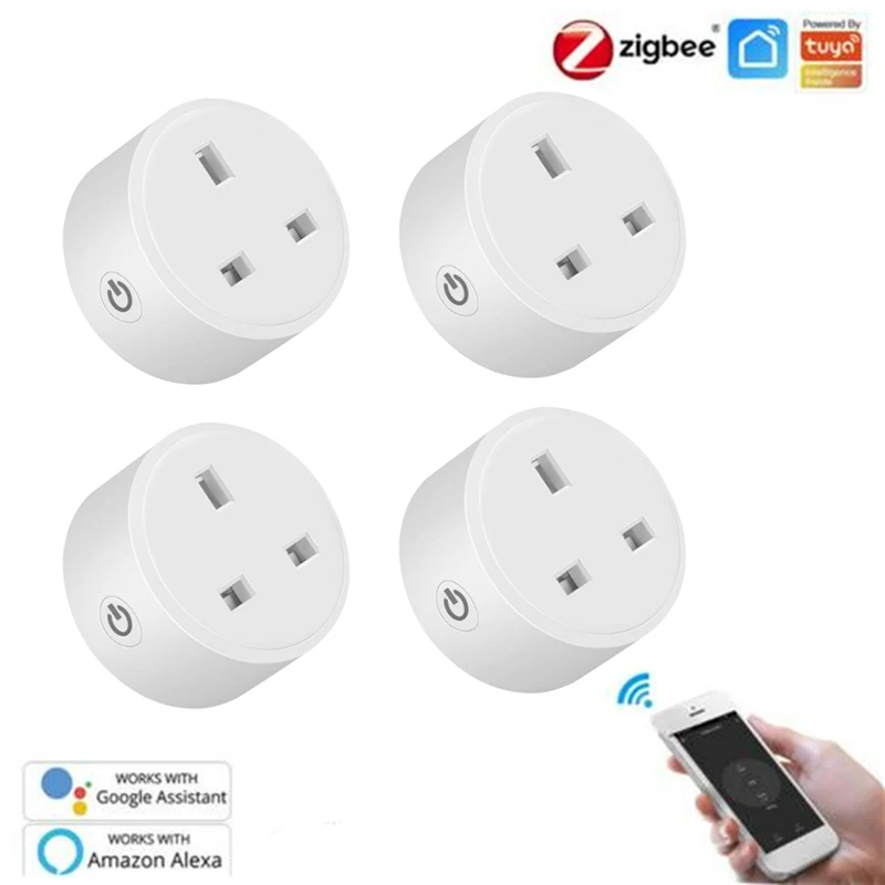 

Smart Plug WiFi Socket UK 15APower Monitor Timing Function Tuya SmartLife APP Control Works With Alexa Google Assistant