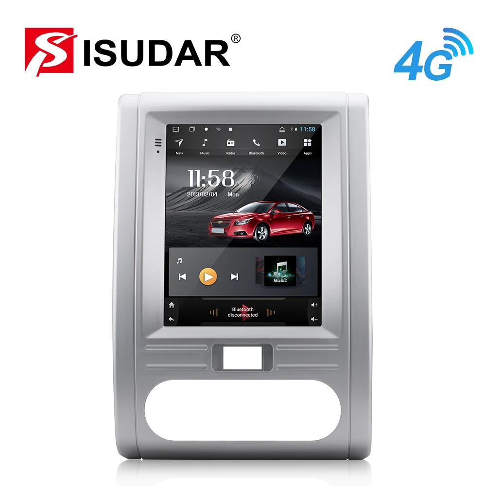 Isudar H53 вертикальное 1 Din Android авто радио для Nissan/X-trail 2008-2012 GPS Автомобильный