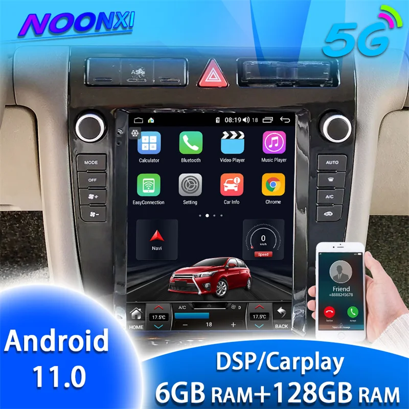 

128G 8 Core Android 11.0 Car Radio Stereo For Audi A6 1999-2003 Car Multimedia Player GPS Navigation Carplay 2 Din DSP Head Unit