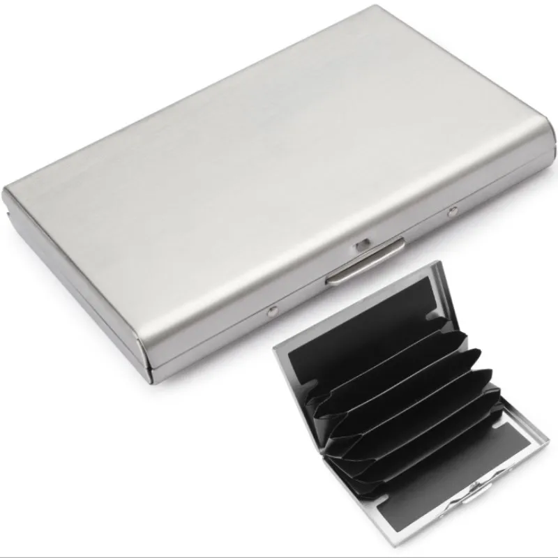 Модный чехол из нержавеющей стали с защитой от сканирования для мужчин и женщин