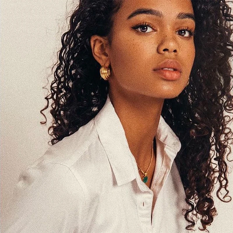 

Dainty 3 style multiple Textured Hoop Earrings Multi Row Beads Geometric Earrings Minimalist for Women Stylish Earrings