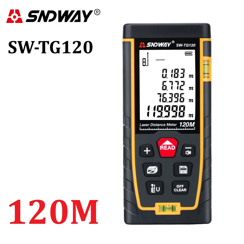 

SNDWAY laser distance meter rangefinder 120m ranger finder digital trena laser tape measure mini metro laser ruler roulette tool
