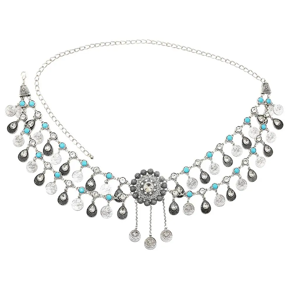 Женский металлический пояс-цепочка для танца живота винтажная цепочка платьев с