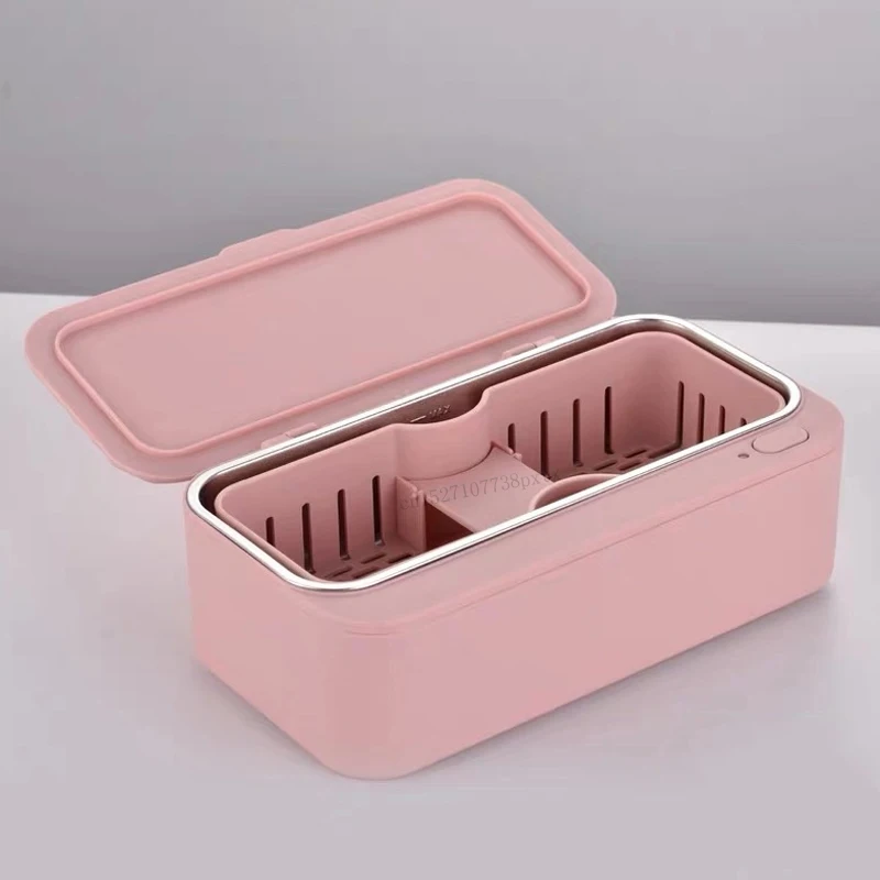 pink Xiaomi EraClean Ultra sonic Cleaner 45000 Гц очки часы Стоматологическая бритва щетка ультразвуковая звуковая очистка резервуар - Цвет: pink