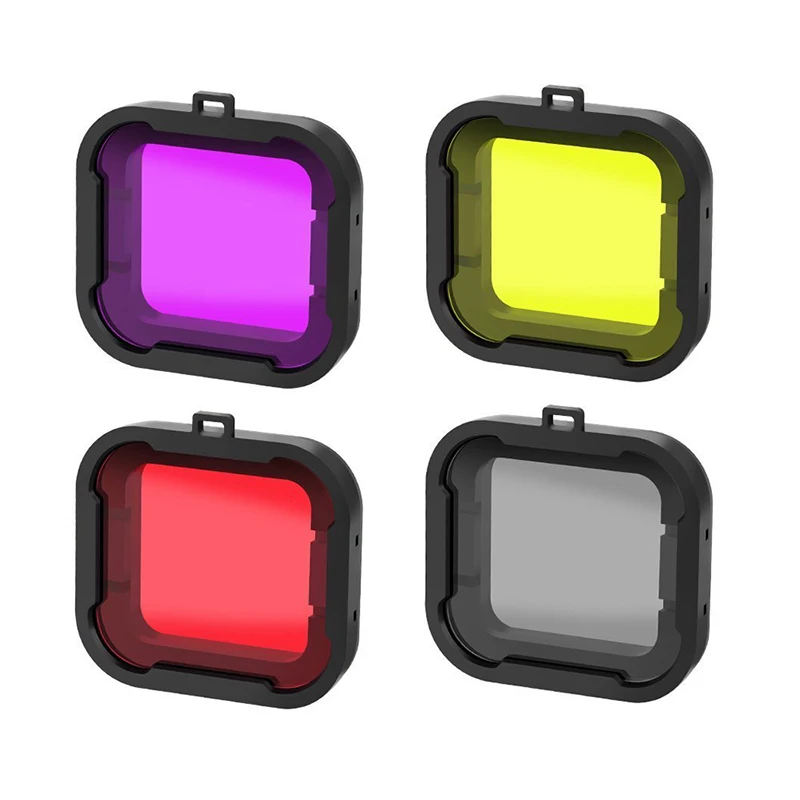 Водонепроницаемый чехол для объектива GoPro Hero 4 3 + черный серебристый красный