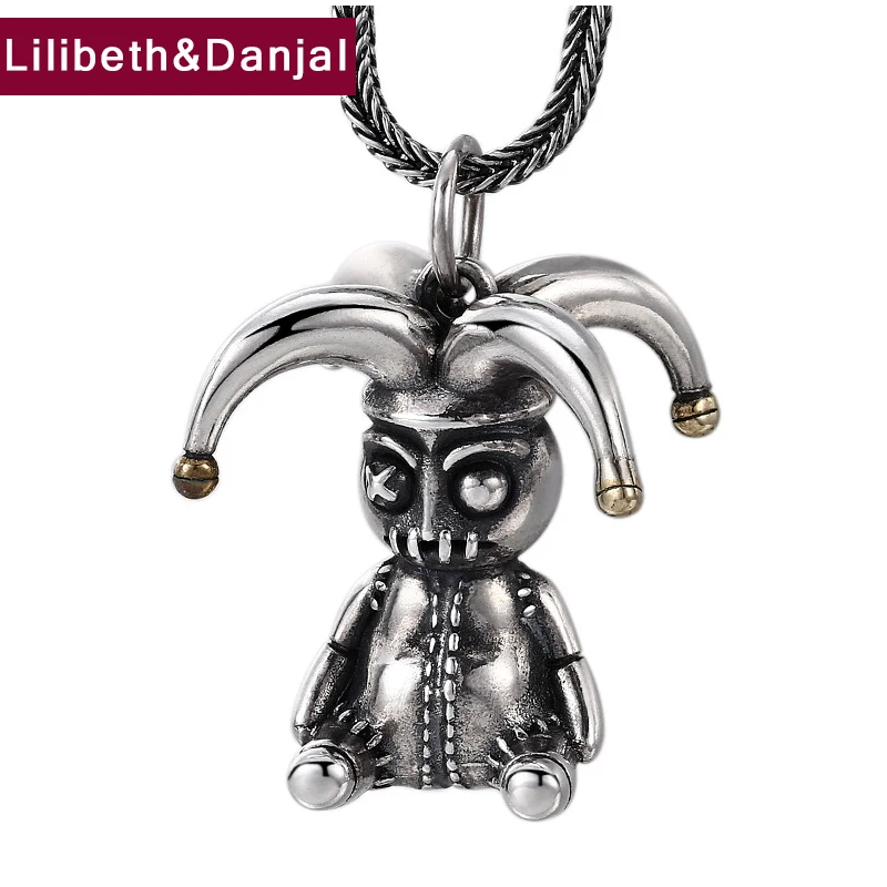 

Ragdoll Clown Necklace Pendant Real 925 Sterling Silver Fashion Vintage Jewelry Women Men 2021 New Free Shipping Bijoux Femme P8