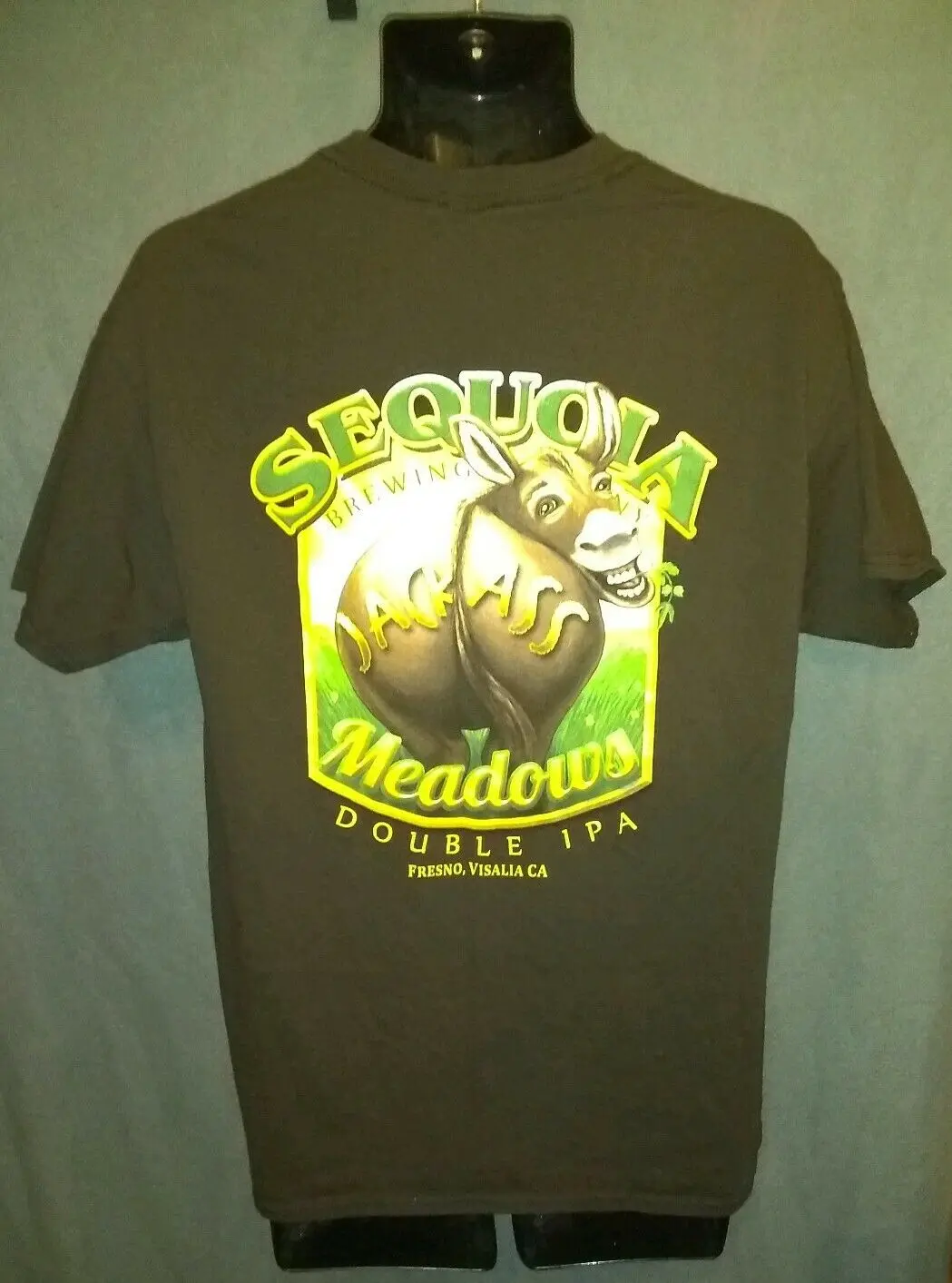 Sequoia пивная пивоваренная компания Мужская большая футболка Jack Ass Meadows Donkey