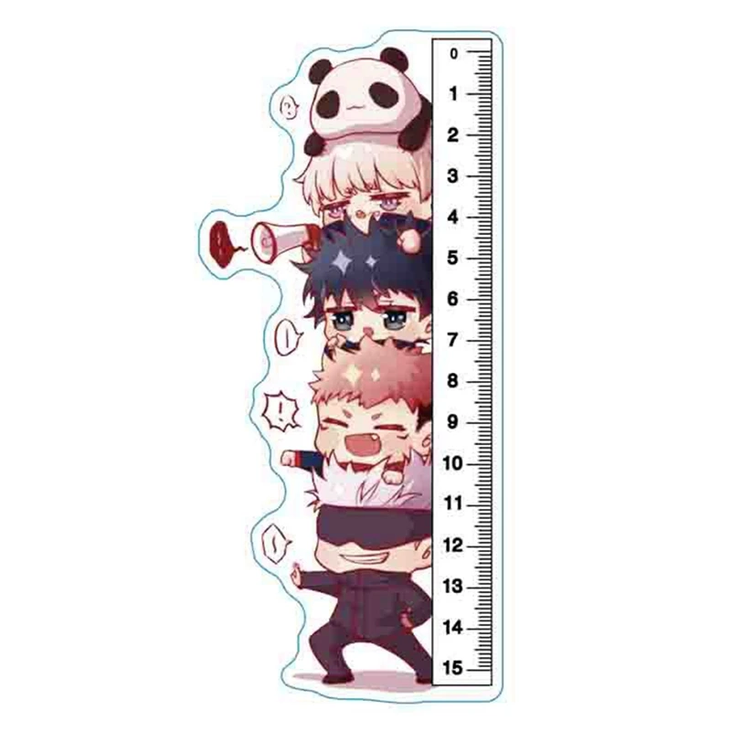 

Anime Jujutsu Kaisen Rulers Satoru Fushiguro Megumi Cartoon Acrylic Figure Model Ruler Stundent Stationery School Supplies