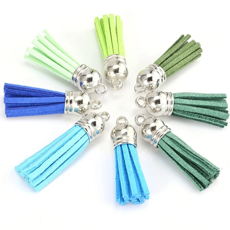 

38mm Mini Tassels Vintage Leather Suede Tassel Phone Tassels for DIY Craft Jewelry Findings Pendant Earrings Accessories P9YF