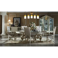 New design solid wood dining table with chairs for home furniture GH2312
