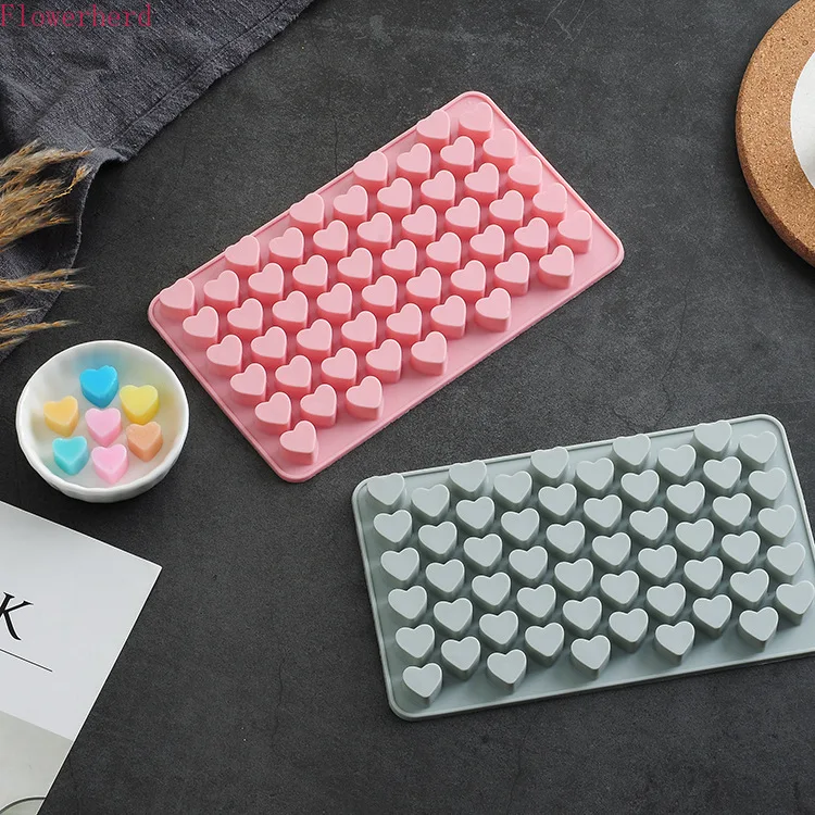

DIY Soap Form 55 Holes Fondant Silicone Cake Mold Handmade Small Heart Chocolate Mold DIY Baking Decoration Mold Pudding Mold