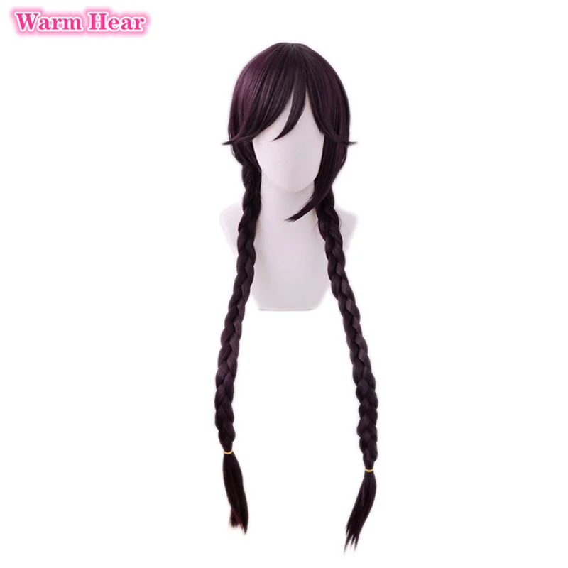 Парик для косплея аниме данганронпа термостойкий длинный с круглыми очками