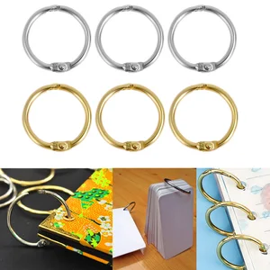 6 шт., около 25 мм, поделки, книга, Связыватель, шарнирные кольца, брелок, альбом, скрапбук, ремесло, открытые кольца, офисные обручи, полимерные формы, инструменты