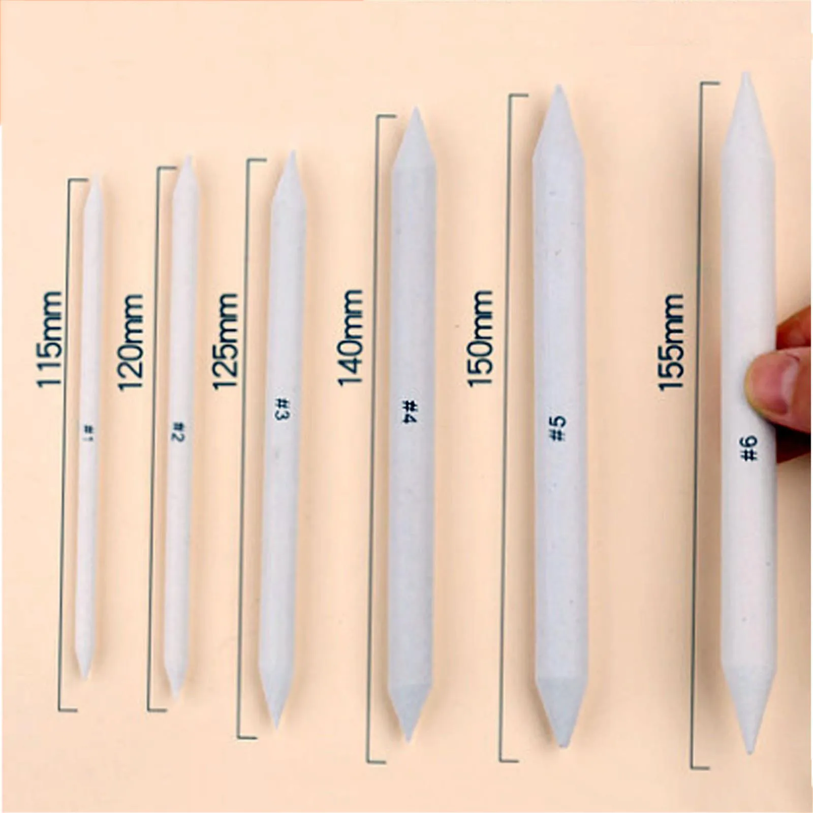 

6pcs Drawing Paper Blending Stump Pencil Blending Stump Blending Stump Sketch for School Office Stationery School Supplies